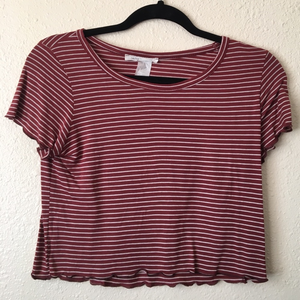 Caution to the Wind Striped  Crop Top